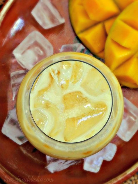 Creamy Mango Colada Agua Fresca Mango Agua Fresca Recipe, Mango Agua Fresca, Mexican Beverages, Mango Colada, Agua Fresca Recipe, Latin Recipes, Latin American Recipes, Tiki Bars, Mexican Drinks