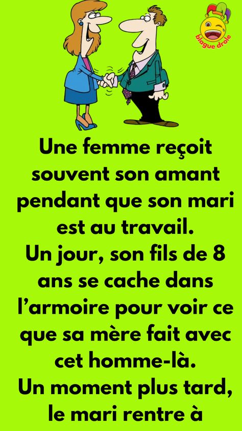 BLAGUE SUR FAIT SOMBRE ICI Une femme reçoit souvent son amant pendant que son mari est au travail. Un jour, son fils de 8 ans se cache dans l'armoire pour voir ce que sa mère fait avec cet homme-là. Un moment plus tard, le mari rentre à l'improviste. Paniquée, la femme cache son amant, dans Disney World Facts, Movie Facts, Baby Crying, Grand Art, Laughing So Hard, Vaseline, New Parents, Funny Babies, Bored Panda