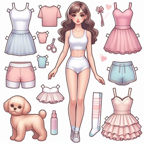 Image Creator Paper Dolls Things, Paper Doll Ideas, Princess Paper Dolls Printable, Duck Crafts, Free Printable Paper Dolls, Hand Art Kids, Paper Doll Printable Templates, Doll Drawing, Barbie Paper Dolls