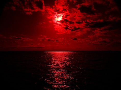 RED SKY AT NIGHT...SAILORS DELIGHT.  RED SKY AT MORN SAILORS BE WARNED......... Red Aesthetic Grunge, Red And Black Wallpaper, Artemis Fowl, Dark Red Wallpaper, Red Sunset, Red Icons:), Setting Sun, Blood Moon, Red Walls