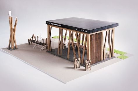 Bus Stop Design, Bus Shelters, Shelter Design, Small Building, Pavilion Design, Kiosk Design, Architecture Design Sketch, Architecture Model Making, Architecture Concept Drawings