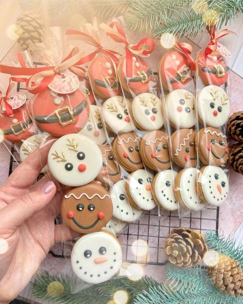 Christmas Decor Cookies Ideas, Gingerbread Christmas Cookies Decorated, How To Pack Christmas Cookies, Christmas Theme Sugar Cookies, Christmas Cookie Competition Ideas, Business Cookies Decorated, Christmas Fete Ideas, Xmas Biscuits Decorating Ideas, Paint Your Own Cookies Christmas