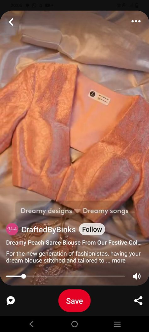 Peach Blouse Design, Peach Saree Blouse, Ready Made Blouse, Peach Saree, Peach Colour, Peach Blouse, Blouse Design, Ready Made, Saree Blouse