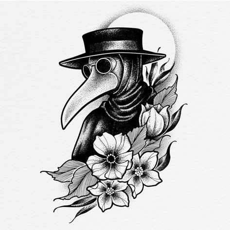 Plague Doctor Tattoo Stencil, Female Plague Doctor Tattoo, Black Plague Doctor Tattoo, Plauge Doctor Drawings, Plague Doctor Tattoo Design, Blackwork Tattoo Sketch, Blackwork Tattoo Design Drawings, Plague Doctor Tattoo, Dr Tattoo