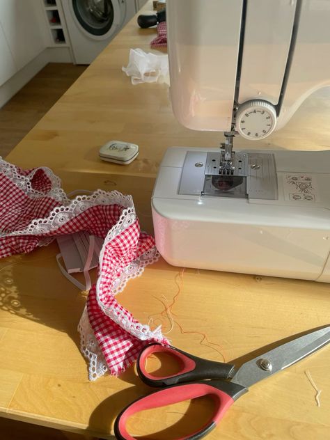 Summer 2024: The Year of Hobbies Aesthetic Sewing Machine, Hand Sewing Aesthetic, Sewing Machine Aesthetic, Hobby Farms Layout, Grandma Hobbies, Aesthetic Sewing, Printable Crochet Patterns, Pony Aesthetic, Hobby Room Design