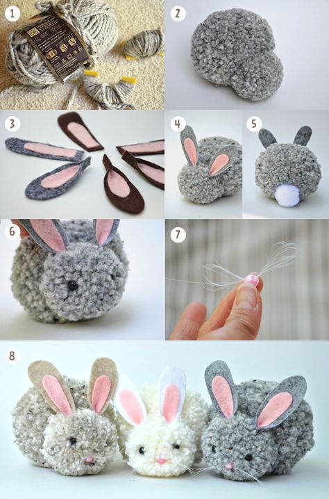 5 favorite french-inspired easter crafts - My French Twist Påskeaktiviteter For Barn, Spring Decor Diy, Easter Bunny Crafts, Pom Pom Crafts, Easter Decorations Dollar Store, Easter Decorations Vintage, Easter Decorations Kids, Easter Decorations Christian, Easter Decorations Outdoor