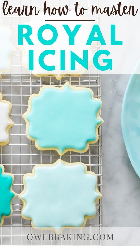 Best Royal Icing Recipe, Sugar Cookie Icing Recipe, Cookie Icing Recipe, Icing Transfers, Icing Flowers, Royal Icing Recipe, Best Sugar Cookies, Cookie Frosting, Fancy Cookies