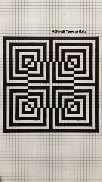 Paper Art Ideas, Graph Paper Designs, Illusion Drawings, Graph Paper Drawings, Easy Pixel Art, Pixel Drawing, Pix Art, Pixel Art Grid, Graph Paper Art