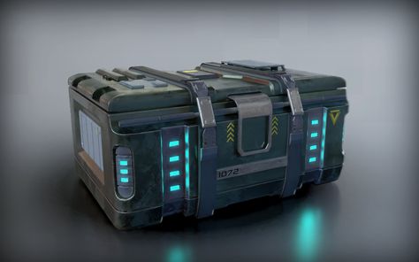 Sci Fi Crate Concept Art, Sci Fi Box Concept Art, Scifi Container, Sci Fi Crate, Sci Fy, Secret Energy, Kang The Conqueror, Sci Fi Props, Spaceship Interior