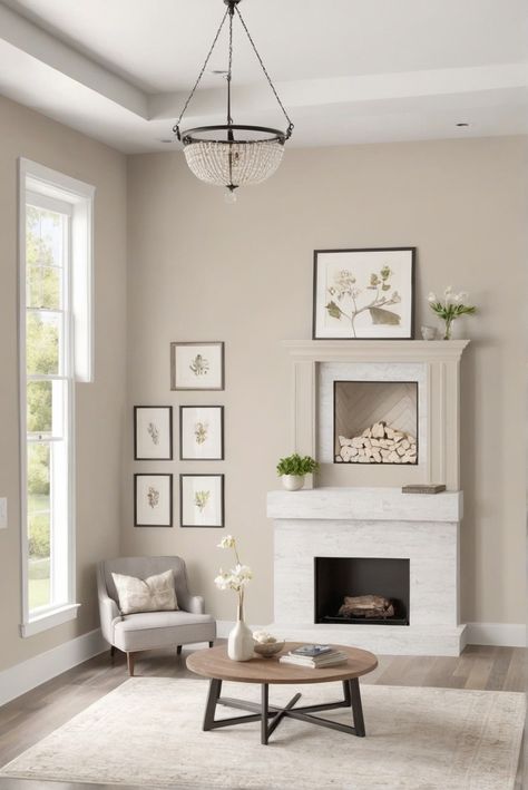 1. interior design 
2. paint colors 
3. home decor 
4. color comparison Beige Gray Paint Colors Living Room, Cool Toned Beige Paint, How To Decorate With Beige Walls, Living Room Paint Neutral, Oyster Bay And Accessible Beige, Worldly Gray Vs Accessible Beige, Two Tone Beige Walls, Whole House Beige Color Scheme, Behr Agreeable Gray Match