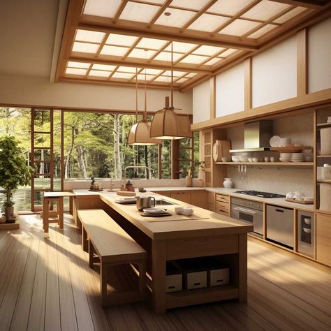 Kirchen Design, Kitchen Pantries, Japanese Modern House, Japandi House, Bathroom Lighting Design, Modern Japanese Style, Organizing Kitchen, Japanese Home Design, Desain Pantry