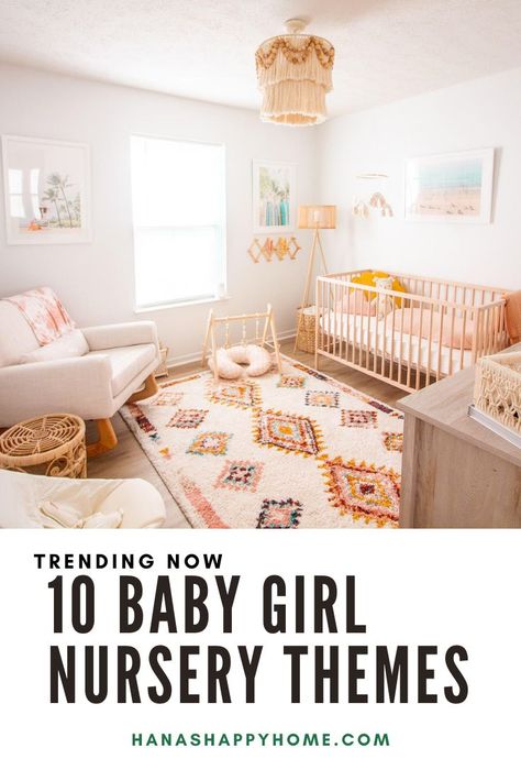 Organization Kids Room, Girl Nursery Colors, Boho Nursery Girl, Boho Baby Nursery, Girly Nursery, Nursery Room Themes, Baby Boy Nursery Themes