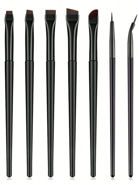 7pcs Eye Makeup Brush Set With Eyebrow Brush, Eyeliner Brush, Flat Definer Brush For Makeup ArtistI discovered amazing products on SHEIN.com, come check them out! Lips Peeling, Lipstick Gift Set, Brush Eyeliner, Eye Makeup Brush, Green Colored Contacts, Eye Makeup Brushes, Powdered Eyebrows, Lip Gloss Set, Contour Brush