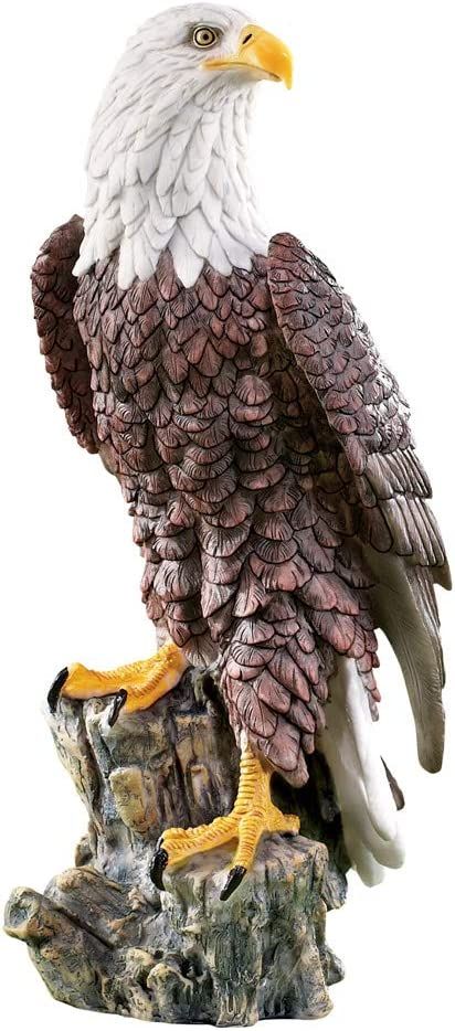 Magnificent Bald Eagle on Stump Garden Statue Stump Garden, Angel Hierarchy, Eagle Sculpture, Bird Eagle, Eagle Statue, Eagle Pictures, Concrete Stone, Crushed Stone, Collections Etc