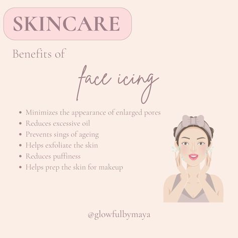 Reasons To Care For Your Skin, Benefits Of Ice Water On Face, Benefits Of Icing Your Face, Icing Face Benefits, Ice Facial Benefits, Face Icing Skin Care, Icing Your Face, Icing Face, Self Care Spa Day