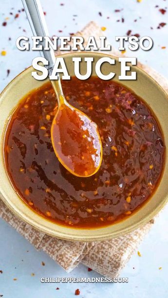 General Tso Sauce Recipe, Asian Sauce Recipes, Poulet General Tao, General Tso Sauce, Stir Fry Sauce Recipe, Homemade Chinese Food, Homemade Sauce Recipes, General Tso, Chinese Cooking Recipes