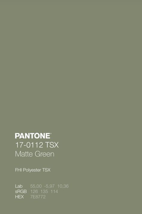 Neutral Wallpaper Ios 16, Green Color Code, Warm Tone Colors, Pantone Color Chart, Pantone Palette, Pantone Colour Palettes, Palette Design, Matte Green, Fall Color Palette