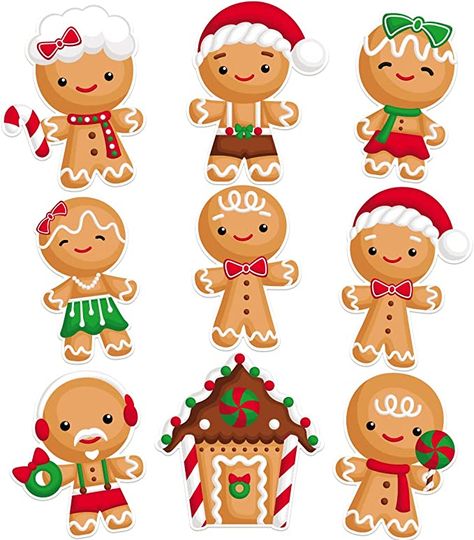 Amazon.com: 45PCS Gingerbread Cutouts Christmas Decoration Holiday Classroom School Party Supply : Home & Kitchen Gingerbread Man Designs, Gingerbread Cutouts, Decorating Home Office, Cute Gingerbread Man, Classroom Christmas Decorations, Gingerbread House Designs, Gingerbread Christmas Decor, Holiday Classroom, Store Window Display