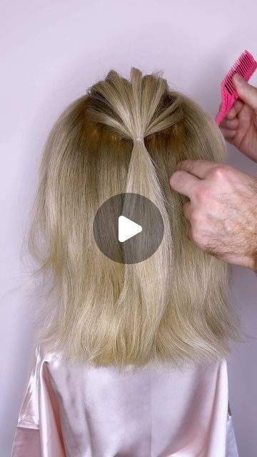 Short Hair Party Hairstyles Ideas, Easy Short Hair Wedding Styles, Updos For Medium Length Hair How To, Lob Hair Updo, Mid Length Hair Updo Wedding, Hair Wedding Guest Medium, Short Date Night Hair, Up Do For Fine Hair Wedding, Simple Wedding Guest Hairstyles Short