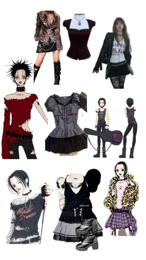 nana o nana fits (: Nana Style Fashion, Nana Osaki Fashion, Nana Anime Outfits, Nana Outfits Inspired, Nana Inspired Outfits, Nana Osaki Outfit, Nana Characters, Nana Outfits, Nana Aesthetic