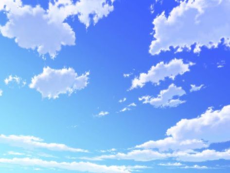 Anime Blue Sky, Background Clouds, Sky Wallpapers, Anime Landscape, Wallpapers Beautiful, Background Sky, Landscape Blue, Sky Day, Sky Anime