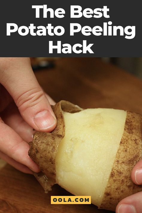 The Best Potato Peeling Hack Can You Peel Potatoes The Night Before, Peeling Potatoes Hack, No Peel Mashed Potatoes, How To Peel Potatoes Quickly, Boiled Potato Recipes Side Dishes, Potato Peeling Hack, Easy Peel Potatoes, Peeling Potatoes Ahead Of Time, Peeling Potatoes Easy