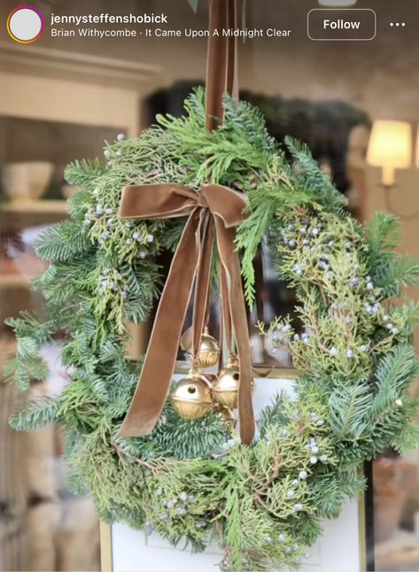 Jenny Steffens Hobick, Fresh Garlands, Christmas Inspo, Christmas Porch, The Velvet, Holiday Inspiration, Christmas Deco, Velvet Ribbon, Holiday Decor Christmas