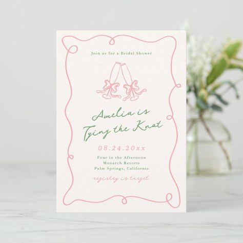 Whimsical Hand Drawn Pink & Green Bridal Shower Editable Template Floral Workshop, Green Bridal Showers, Hand Drawn Elements, Wedding Poster, Bridal Shower Planning, Grad Cards, Pink Posters, Bold Text, Wedding Posters