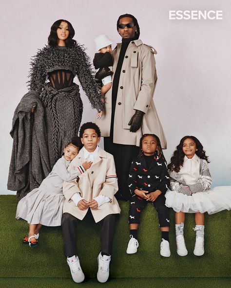 Blended Family Photos, Cardi B Pics, Essence Magazine, Celebrity Families, Blended Family, Celebrity Kids, Black Families, Cardi B, Beautiful Family