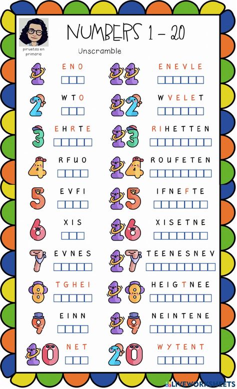 Numbers 1-20 writing (2) interactive worksheet Kg 2 Worksheets, Writing Words Worksheet, Grade 2 Activities Worksheets, 1-20 Activities, Number 1 To 20 Worksheets, Numbers Exercises English, Math Activity For Grade 1, Numbers English Worksheet, Grade 1 Writing Activities