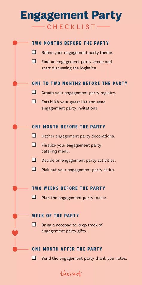 Engagement Event Ideas, When To Have Engagement Party, Engagement Party Checklist Planners, Small Engagement Dinner Ideas, Engagement Checklist Things To Do, Engagement List To Do, Engagement Party Ideas Restaurant, Enagament Ideas Decor, Engagement Inspiration Decoration