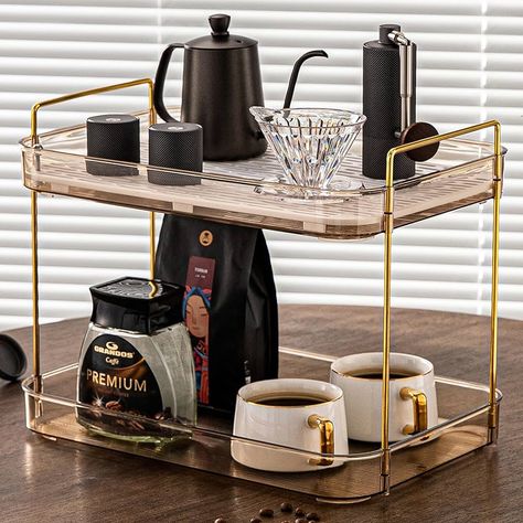 Amazon.com: YCIA&DONE Coffee Bar Accessories,Coffee Station Organizer,Large Capacity Organizer with Drain Board,Whisky Tray,Mug Tea Cup Holder Coffee Bar Organizer,Kitchen Organizers,Retro Green : Home & Kitchen Pallet Countertop, Kitchen Counter Coffee Station, Coffee Bar Organizer, Keurig Coffee Station, Office Coffee Station, Office Coffee Bar, Tea Cup Holder, Coffee Bar Accessories, Coffee Bar Station