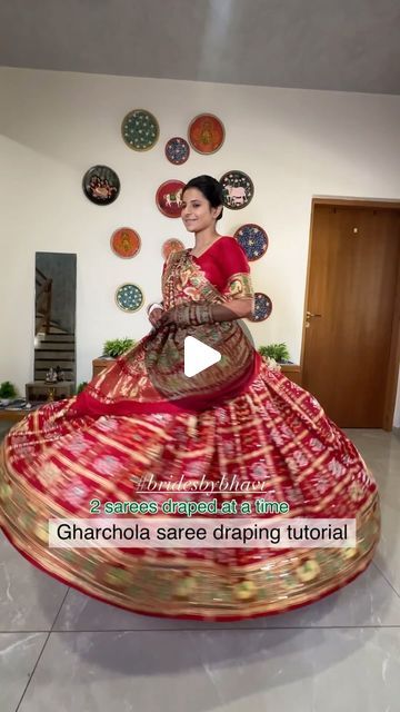 Gharchola Saree, Lehenga Style Saree, Draping Techniques, Draping Fashion, December 25, Saree Look, Lehenga, Makeup Artist, Saree