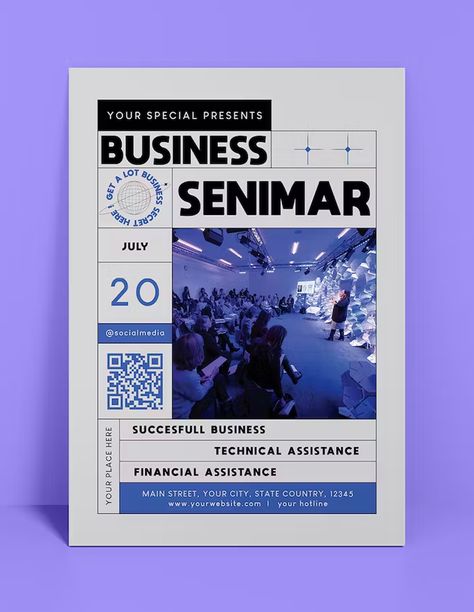 Graphic Design Posters Business, Financial Seminar Flyer, Symposium Flyer Design, Corporate Poster Design Ideas, Event Flyer Design Inspiration, Business Seminar Flyer Design, Flyer Design Corporate, Event Posters Graphic Design, Investment Poster Design