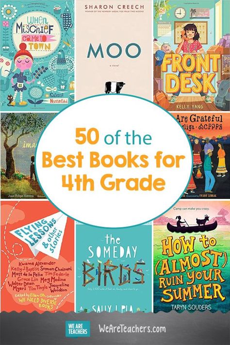 50 of the Best Books for 4th Grade. Looking for 4th grade books? Here are some of our favorites to teach in the classroom and to use for independent reading. #reading #fourthgrade #books 4th Grade Reading Books, 4th Grade Books, 4th Grade Ela, 5th Grade Reading, Read Aloud Books, 4th Grade Classroom, 4th Grade Reading, Independent Reading, Dog Books