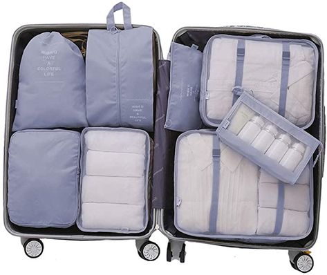 Luggage Packing, Packing Bags Travel, Suitcase Organization, Travel Cubes, Packing Organizers, Packing Luggage, Luggage Organization, Organized Packing, Packing Cubes