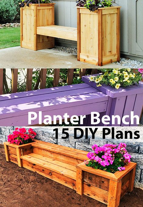 Planter Bench Ideas, Pebble Garden, Planter Bench, Cedar Planter Box, Diy Planter, Porch Planters, Cedar Planters, Cascading Flowers, Handmade Planter