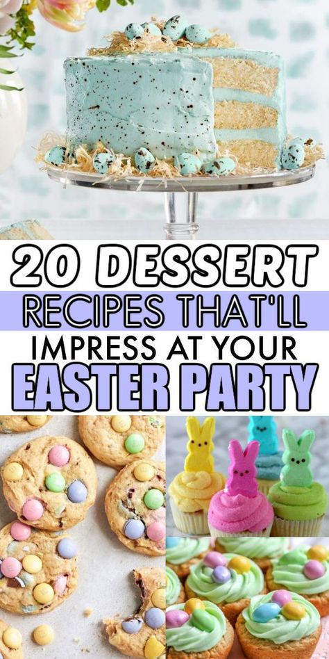 Desserts For Large Groups, Easter Brunch Dessert, Easter Potluck, Cute Easter Desserts, Easter Deserts, Funny Easter Eggs, Easter Party Food, Easy Easter Desserts, Easter Dishes