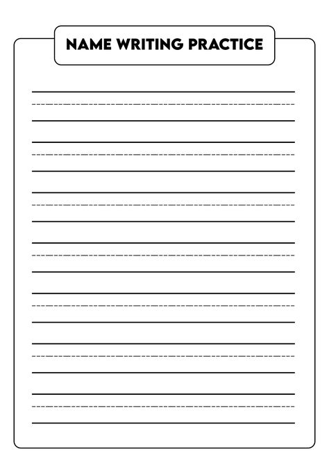 Kindergarten Name Writing Practice Worksheets Alphabet Writing Worksheets Kindergarten, Practice Writing Name Free Printable, Letter Writing Practice Kindergarten, Name Practice Sheets, Write Your Name Worksheet, Name Tracing Worksheets Printables Free, Name Practice Kindergarten, Name Writing Practice Preschool, Practice Writing Name