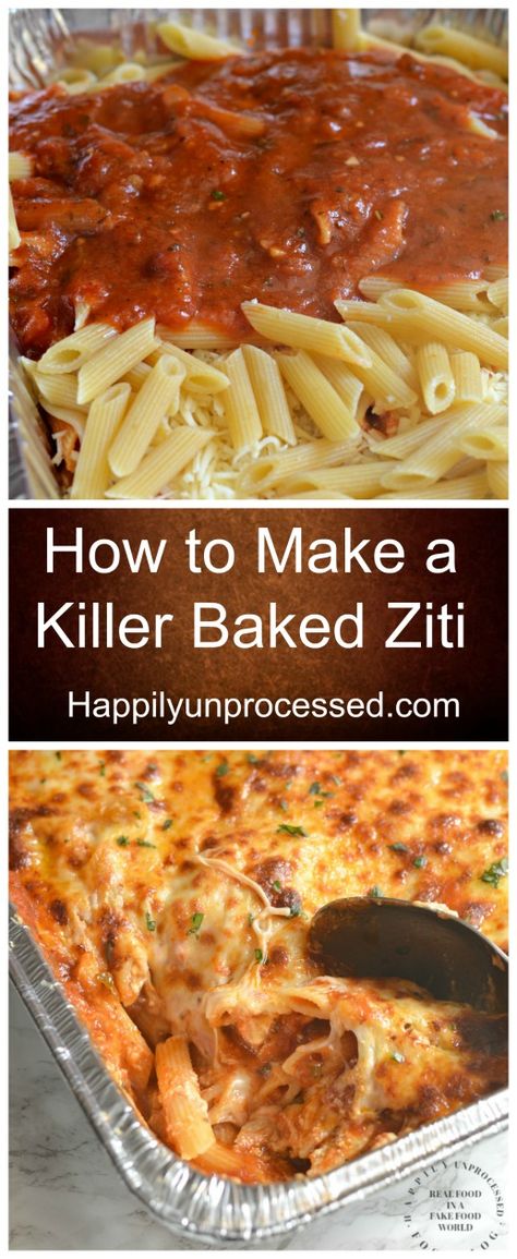 How to Make a Killer Baked Ziti Killer Baked Ziti, Ziti Recipe, Pasta Alfredo, Baked Ziti Recipe, Salad Pasta, Pasta Dinners, Pasta Dinner Recipes, Fettuccine Alfredo, Baked Ziti