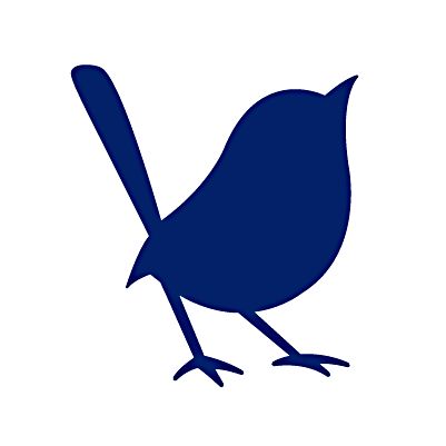 The Blue Wren logo Blue Wren, Decorative Painting Patterns, Preston Lancashire, Bird Template, Brand Refresh, Bird Quilt, Silhouette Stencil, Fabric Journals, Bird Silhouette