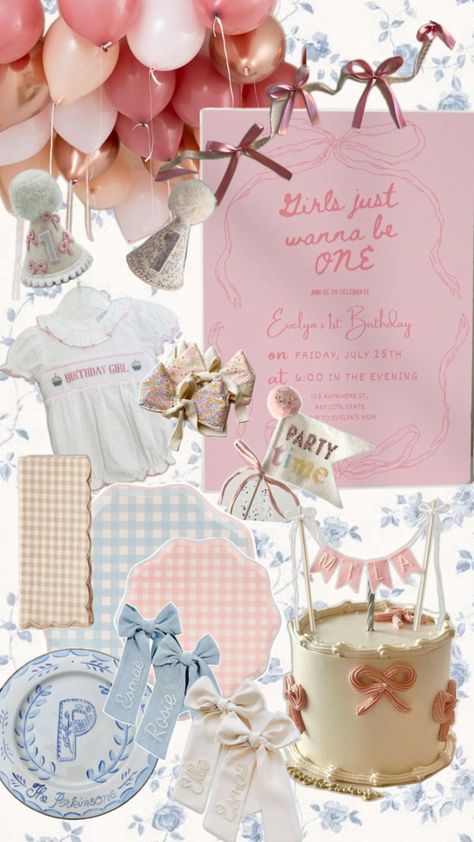 First birthday party theme Vintage First Birthday, Baby First Birthday Themes, Ballerina Birthday Parties, Baby Birthday Themes, 1st Birthday Party Themes, 1st Birthday Themes, Kids Birthday Themes, 1st Birthday Decorations, First Birthday Party Themes