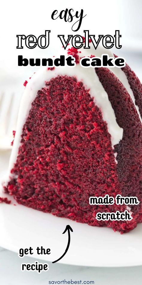 Ready to impress with a real cake from scratch? This red velvet bundt cake is here to show those boxed mixes who's boss. Topped with a luscious cream cheese frosting, this cake is the ultimate treat for anyone tired of the same old desserts. Make A Red Velvet Box Cake Better, Red Velvet Rum Cake Recipe, Red Velvet Cake With Buttermilk, Red Velvet Cake Easy Recipe, Nothing Bundt Cakes Recipe Copycat Red Velvet, Red Velvet Cake With Pudding, Red Velvet Bundt Cake From Scratch, Red Velvet Pound Cake From Scratch, Red Velvet Cake Loaf