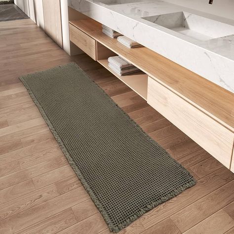 Runner For Bathroom, Bathroom With Rug, Bathmat Ideas Bathroom, Bathroom Rugs Ideas Master, Small Bathroom Rugs, Bathroom Mats Decor Bath Rugs, Apartment Bathroom Mats & Rugs, Bathroom Mats Decor, Apartment Bath Mats & Rugs