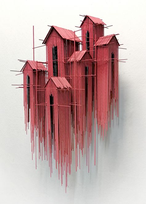 New Architectural Sculptures by David Moreno Appear As Three Dimensional Drawings | Colossal David Moreno, Tre Kunst, Architectural Sculpture, Colossal Art, Cultural Architecture, Art Sculpture, Art Plastique, Architecture Drawing, Architecture Art