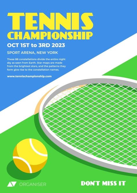 Hand-drawn Simple Tennis Championship Poster Cricket Graphic Design, Tennis Design Graphic, Tennis Poster Design, Sport Typography, Tennis Magazine, Tennis Logo, Tennis Poster, Tennis Posters, Sports Design Ideas