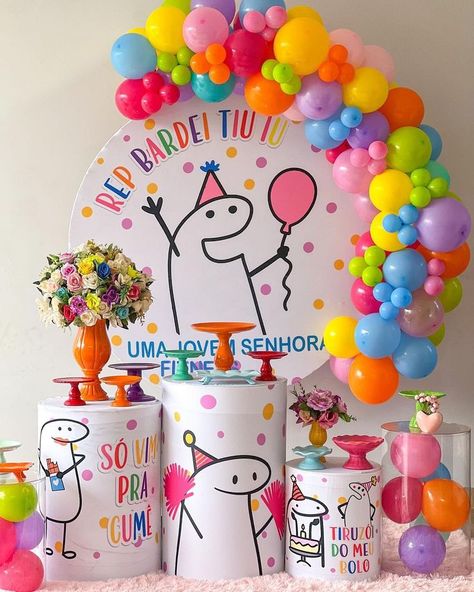 Fiesta temática de Deformito (Flork) Flork Meme, 4th Birthday Cakes, Birthday Party Theme Decorations, Hand Crafts For Kids, Birthday Balloon Decorations, Diy Birthday Decorations, Diy Birthday, Party Balloons, Birthday Balloons