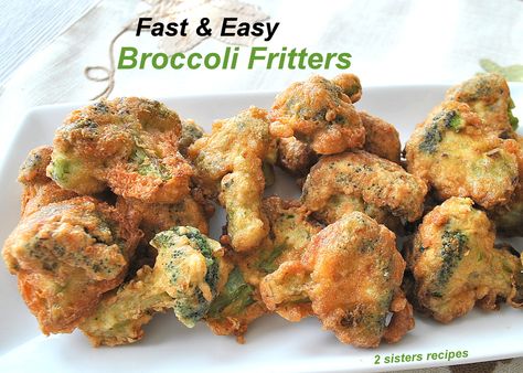 Fast & Easy Broccoli Fritters Fried Broccoli And Cauliflower, Deep Fried Vegetables Recipes, Fried Broccoli And Cheese Balls, Recipes With Frozen Broccoli Florets, Broccoli Fritters Air Fryer, Deep Fried Broccoli Recipe, Fried Broccoli Recipes, Battered Broccoli, Deep Fried Broccoli