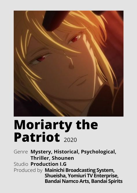 Anime Polaroid, Patriotic Wallpaper, Patriotic Posters, Anime Minimalist Poster, Poster Information, Moriarty The Patriot, Wall Cover, Minimalist Posters, Polaroid Poster