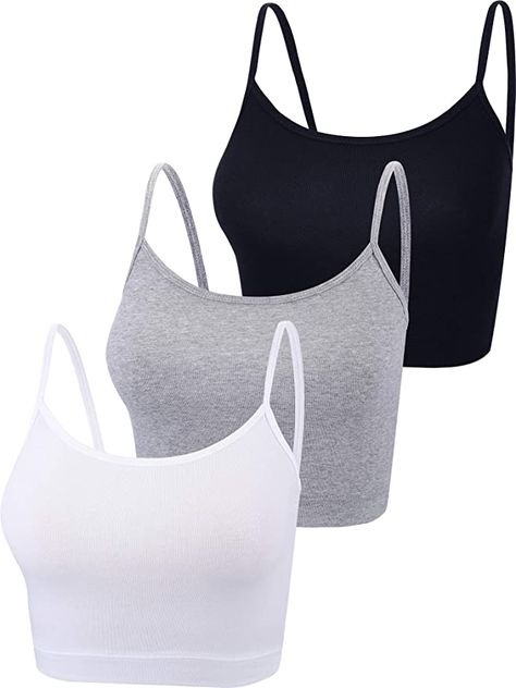 Gaun Fashion, Cropped Camisole, Strap Crop Top, Crop Top Outfits, Grey Tank Top, Halter Tops, Fashion Victim, Cute Crop Tops, Crop Tank Top